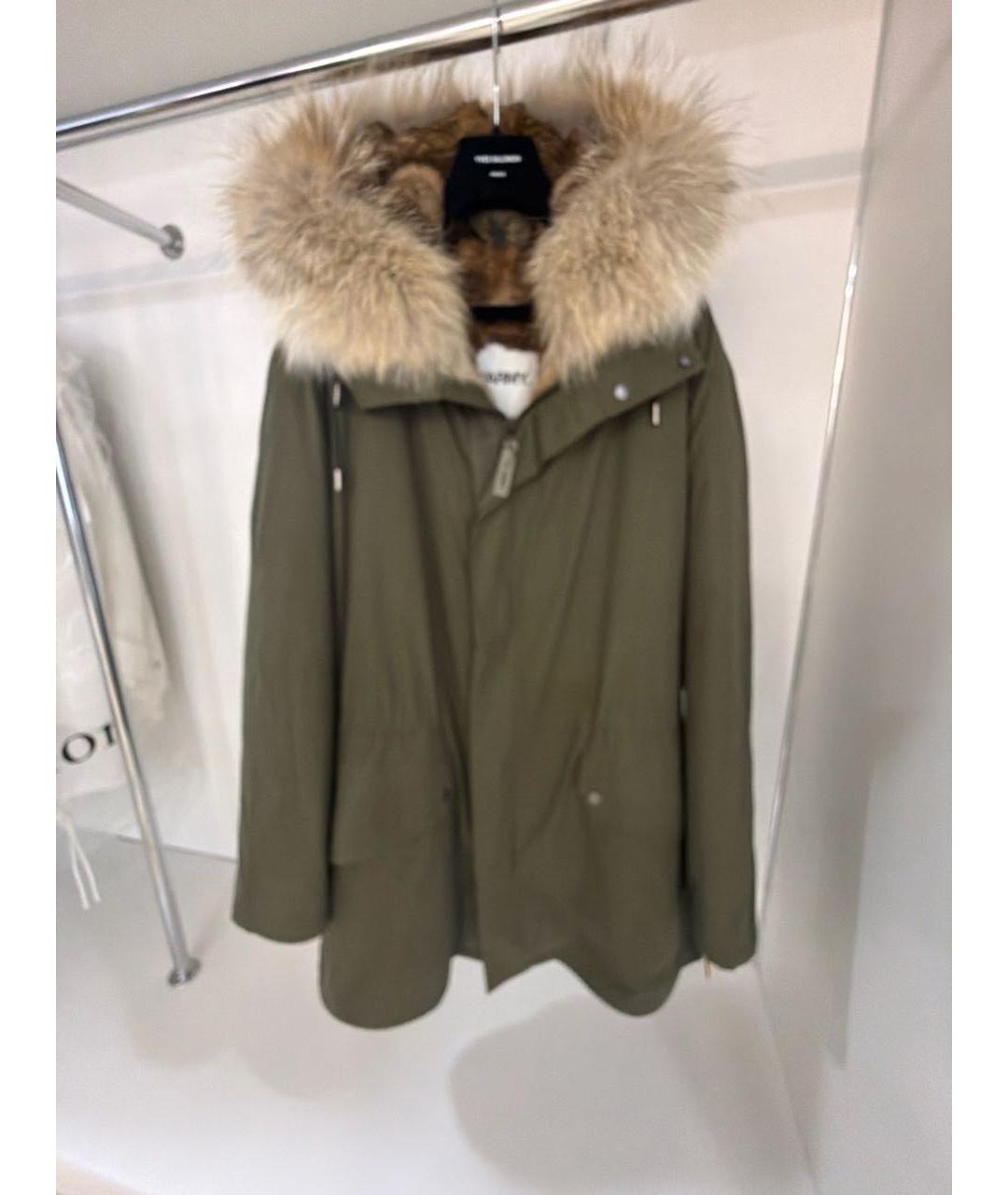 ARMY YVES SALOMON Хаки хлопко-эластановая парка, фото 7