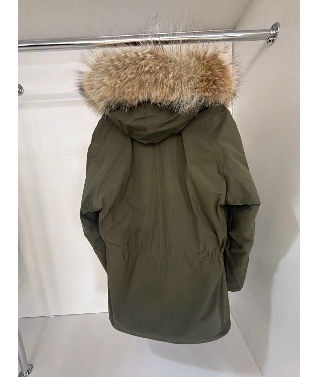 ARMY YVES SALOMON Хаки хлопко-эластановая парка, фото 2