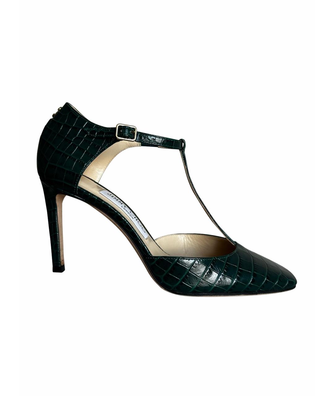 JIMMY CHOO Зеленые кожаные туфли, фото 1