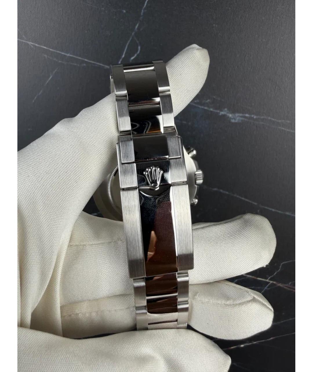 ROLEX Белые металлические часы, фото 6