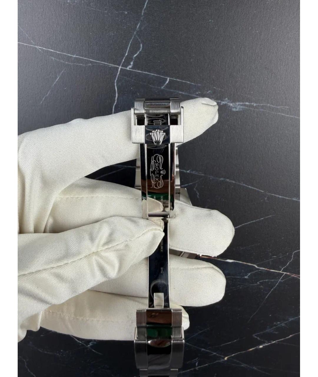 ROLEX Белые металлические часы, фото 7