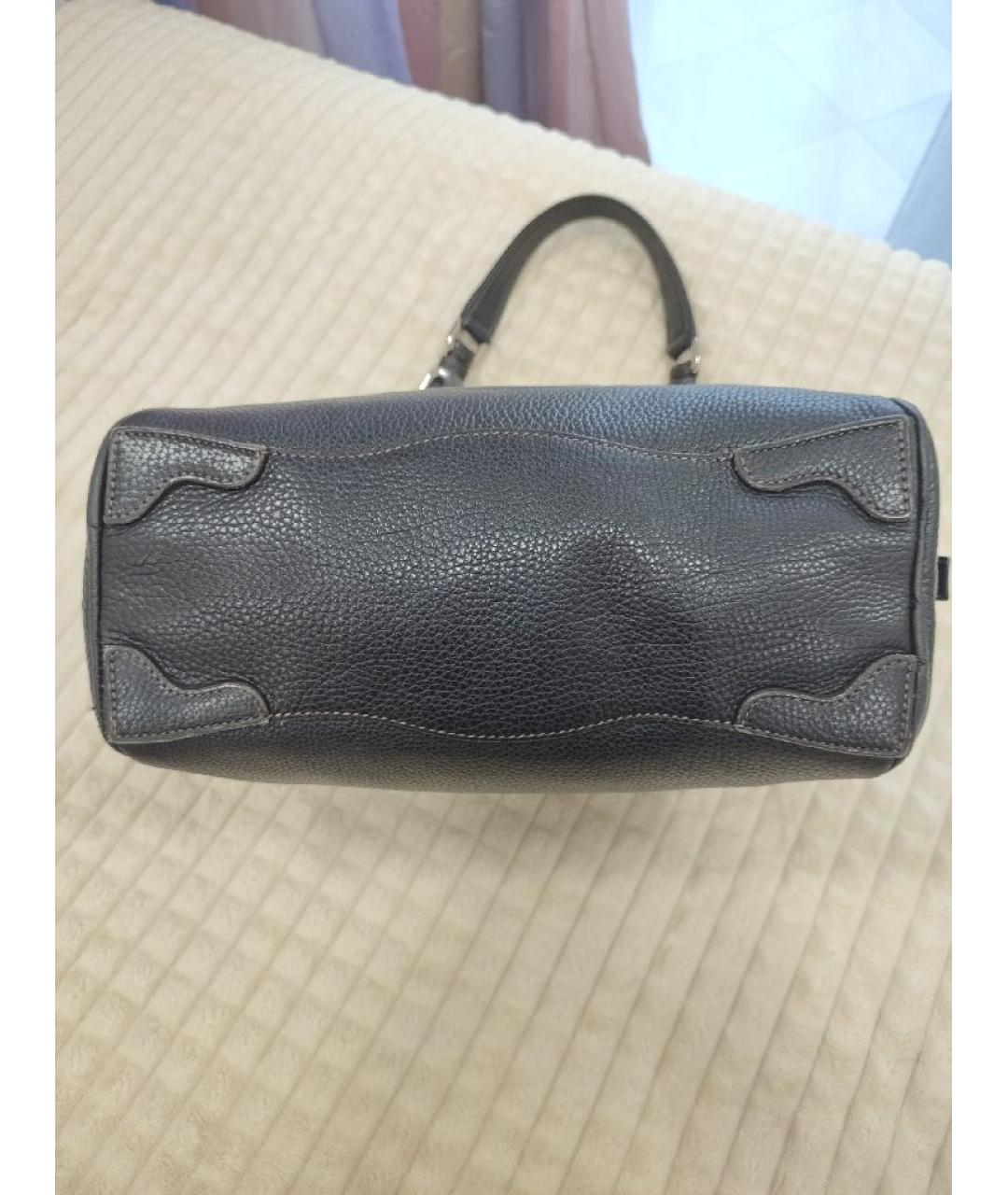PRADA Черная кожаная сумка с короткими ручками, фото 7