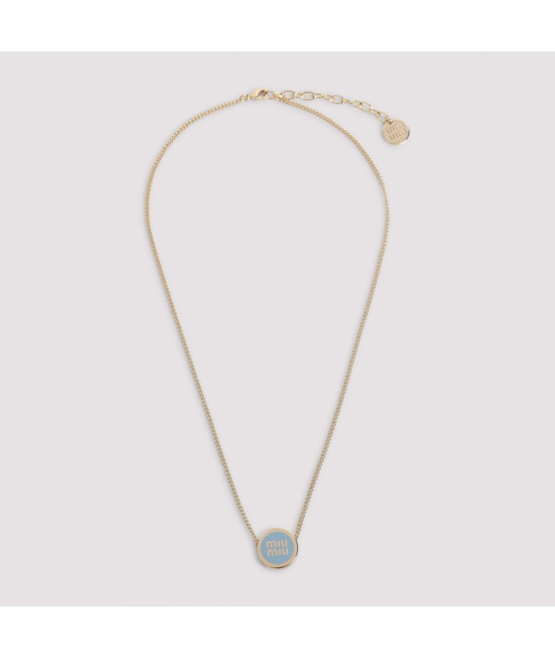 MIU MIU Золотая металлическая подвеска, фото 2