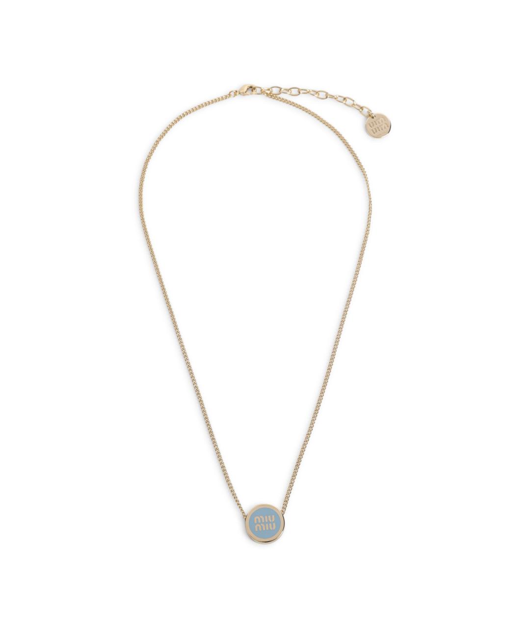 MIU MIU Золотая металлическая подвеска, фото 1