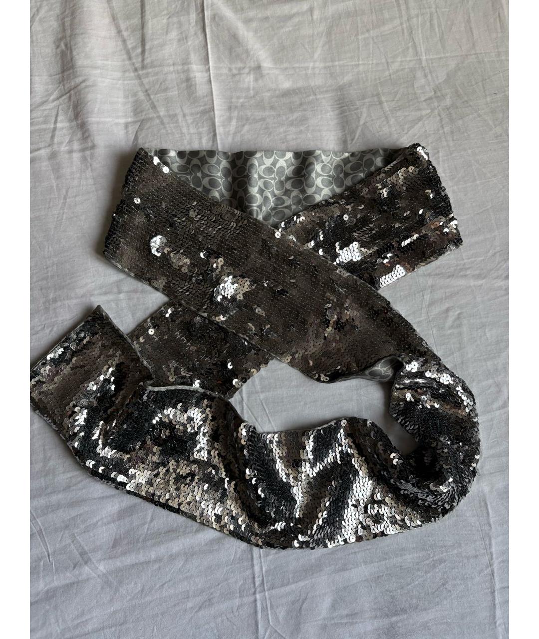 COACH Серебрянный шарф, фото 3