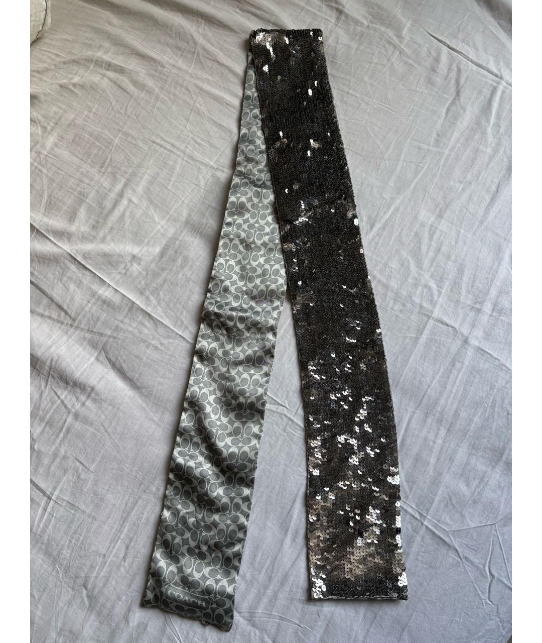 COACH Серебрянный шарф, фото 5