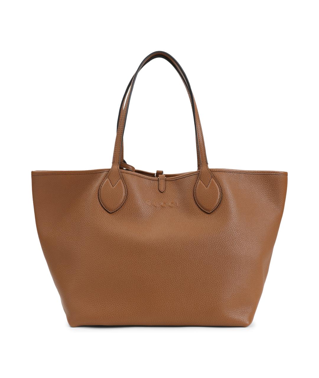 GUCCI Бежевая кожаная сумка тоут, фото 1