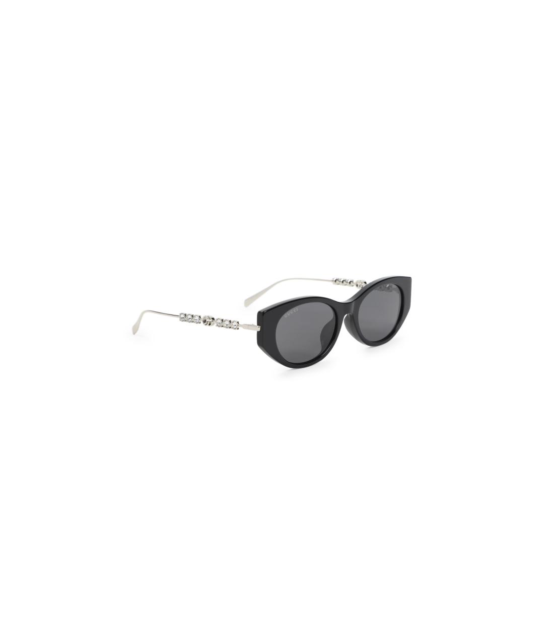 GUCCI Черные металлические солнцезащитные очки, фото 1