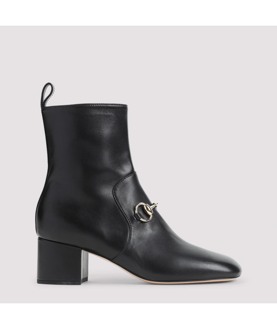 GUCCI Черные кожаные ботильоны, фото 2