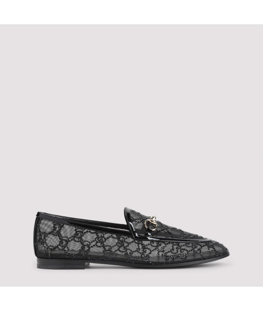 GUCCI Черные синтетические лоферы, фото 2