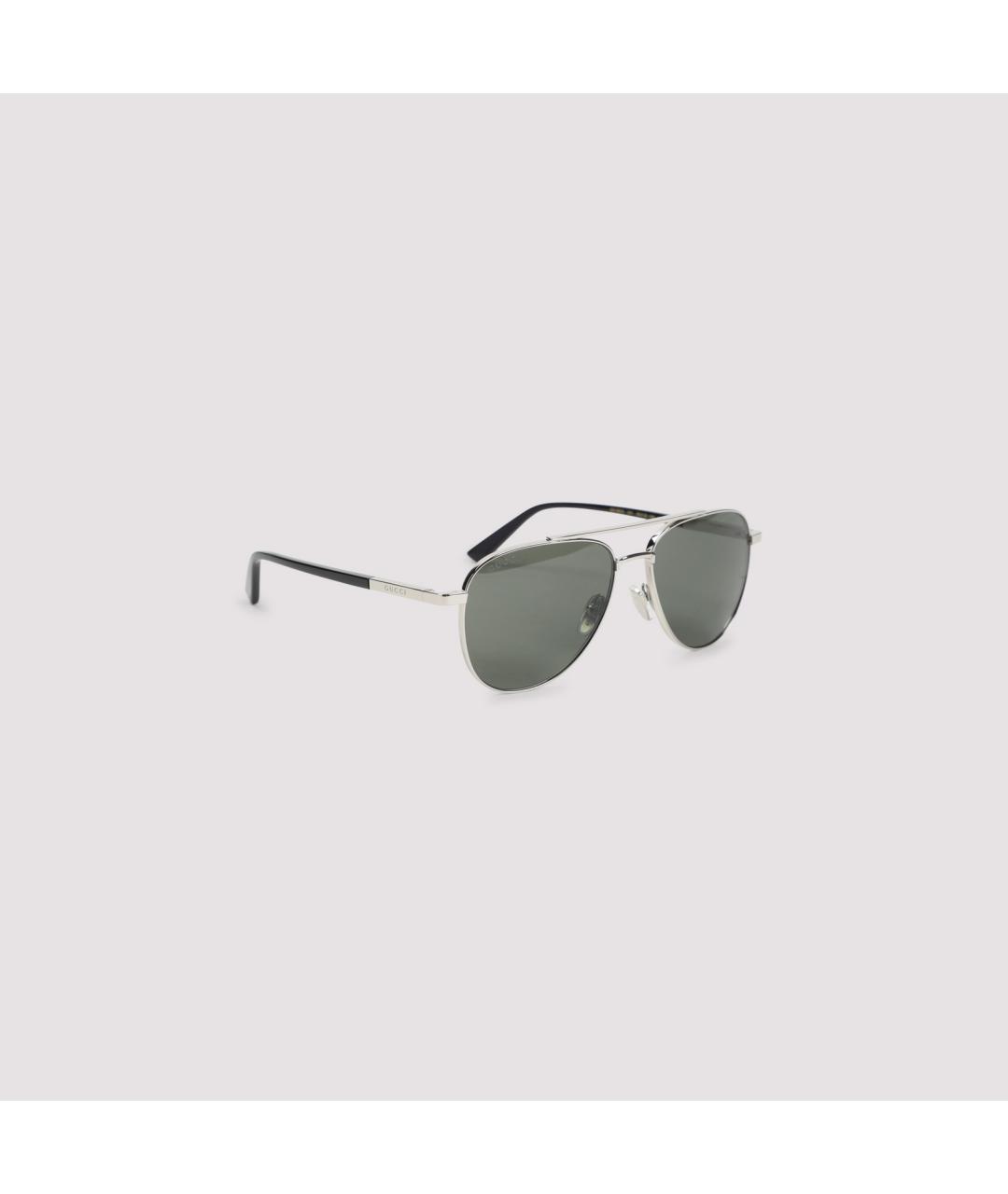 GUCCI Серые металлические солнцезащитные очки, фото 3