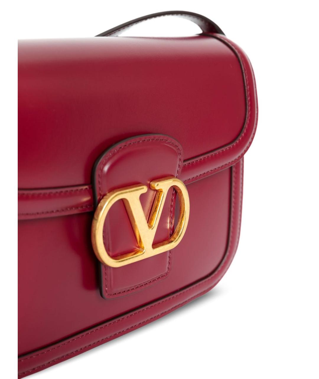 VALENTINO Красная кожаная сумка через плечо, фото 2