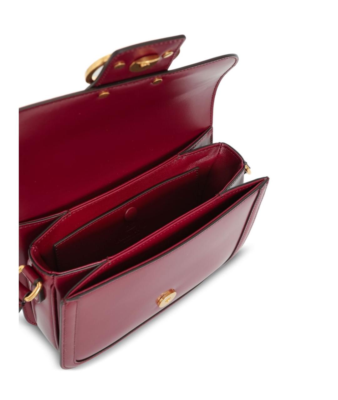 VALENTINO Красная кожаная сумка через плечо, фото 3