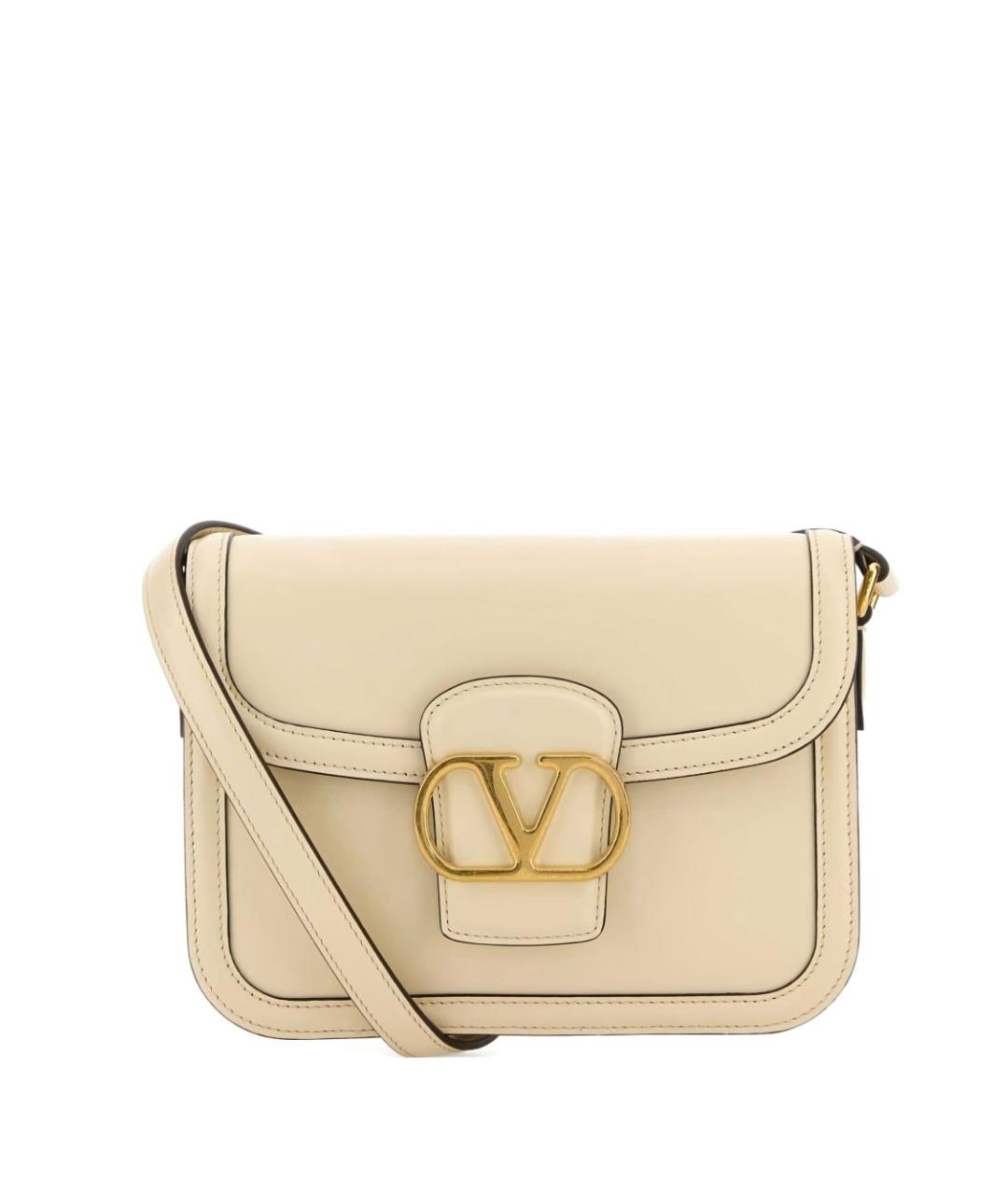 VALENTINO Белая кожаная сумка через плечо, фото 1