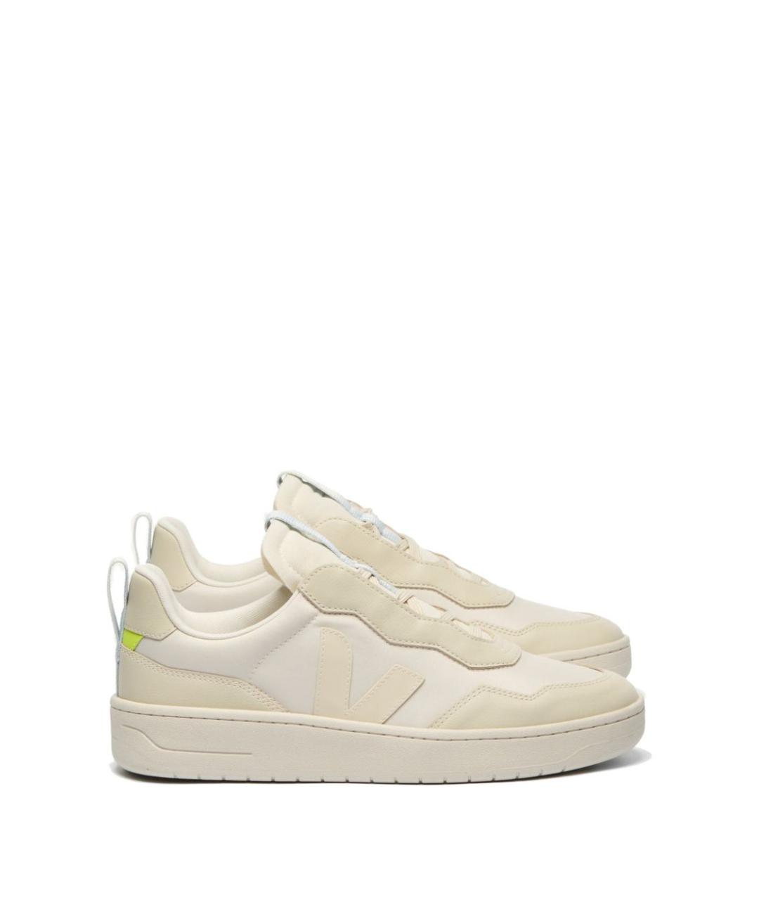 VEJA Бежевые кожаные кеды, фото 1