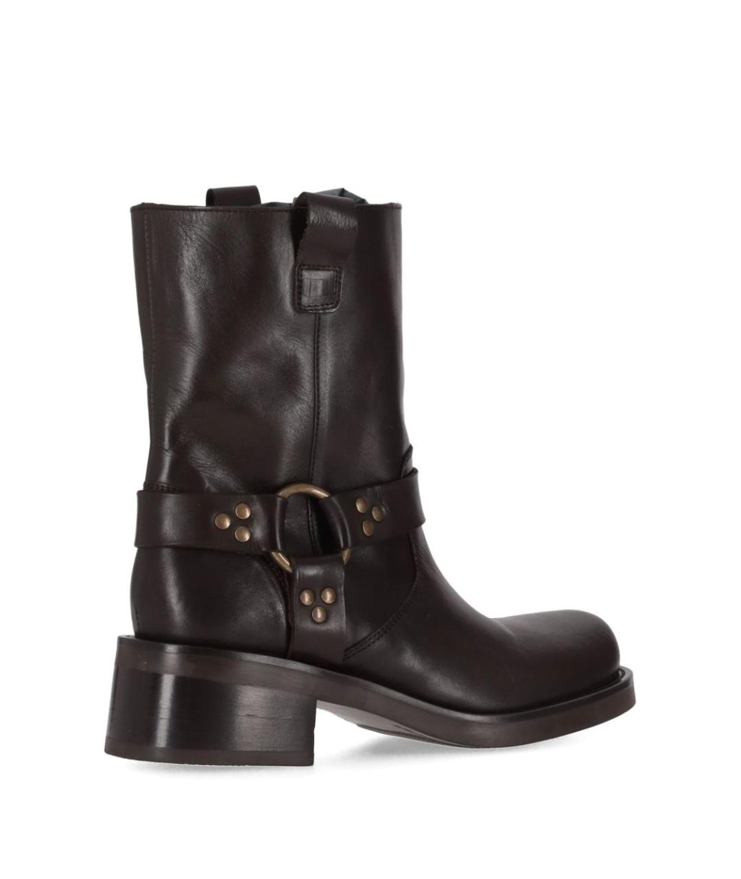 P.A.R.O.S.H. Коричневые кожаные ботинки, фото 3