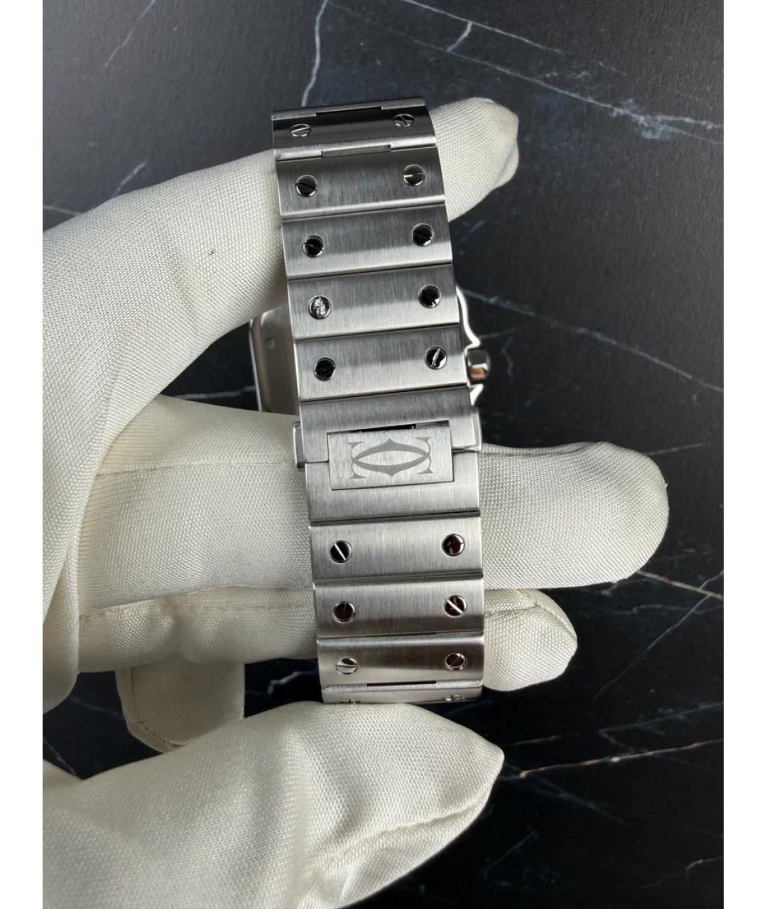 CARTIER Белые металлические часы, фото 6