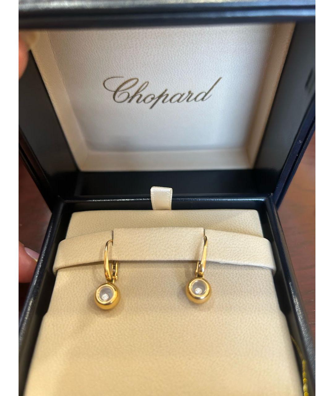 CHOPARD Золотые серьги из желтого золота, фото 2