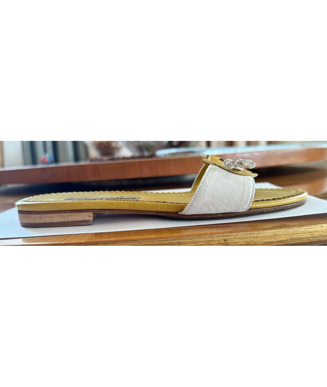 POLLINI Мульти кожаные шлепанцы, фото 6