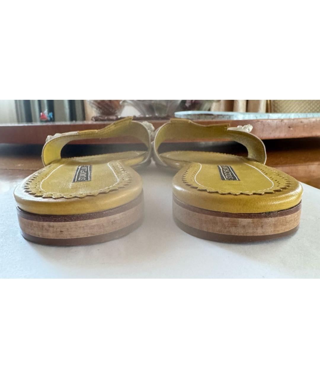 POLLINI Мульти кожаные шлепанцы, фото 4