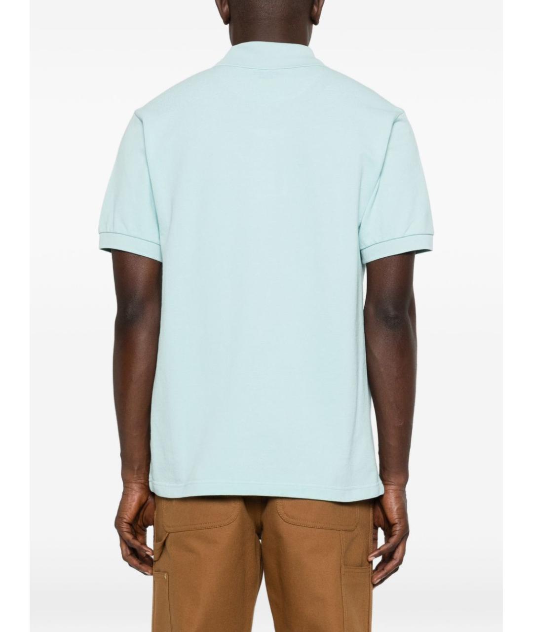 KENZO Голубое хлопковое поло с коротким рукавом, фото 3