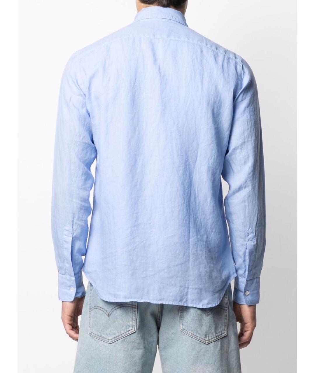 ASPESI Голубая льняная кэжуал рубашка, фото 4