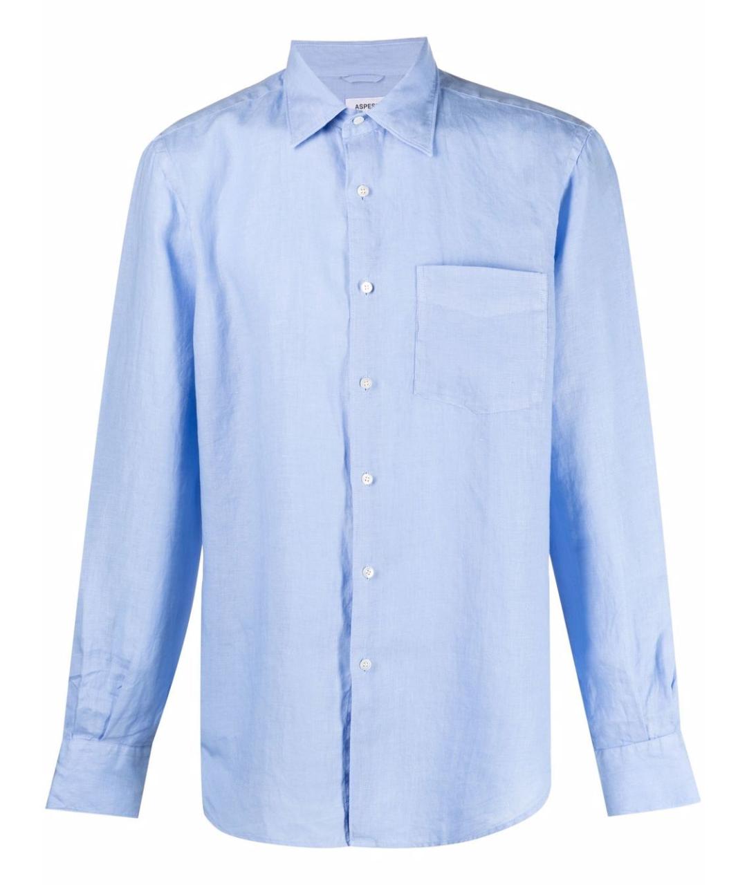 ASPESI Голубая льняная кэжуал рубашка, фото 1