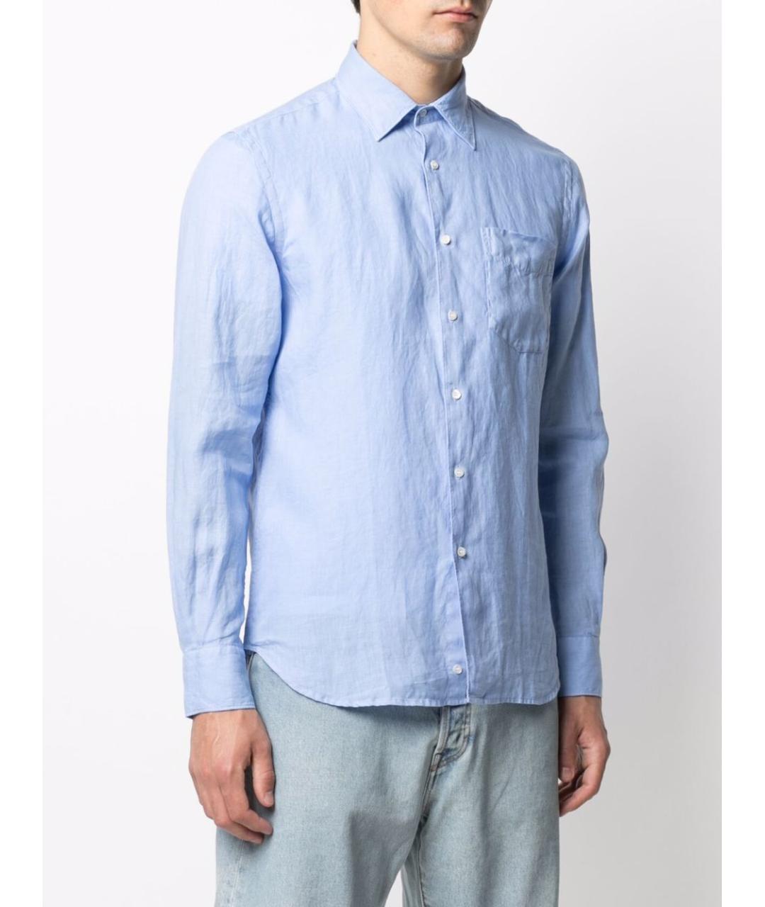 ASPESI Голубая льняная кэжуал рубашка, фото 2
