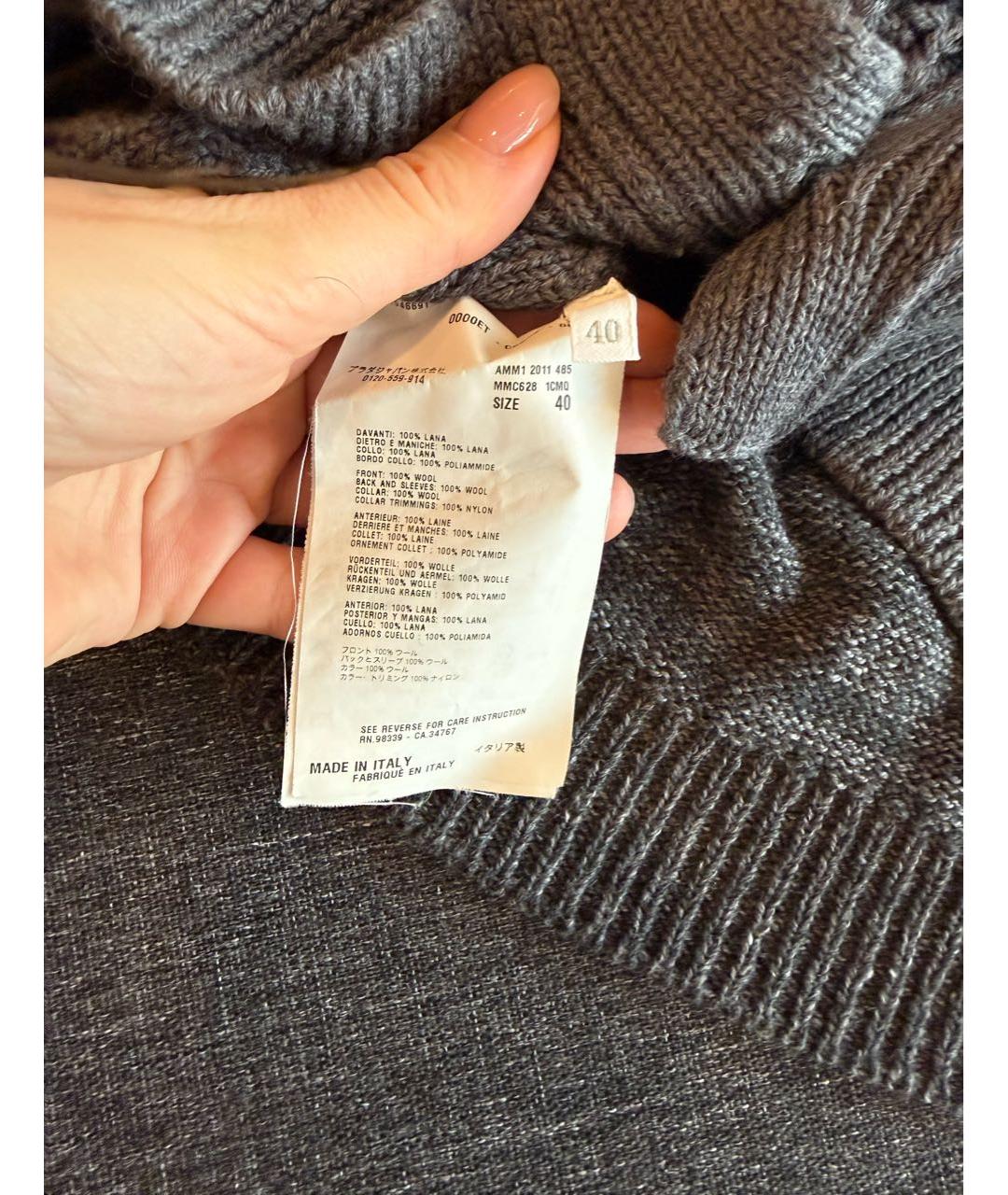 MIU MIU Серый шерстяной кардиган, фото 3