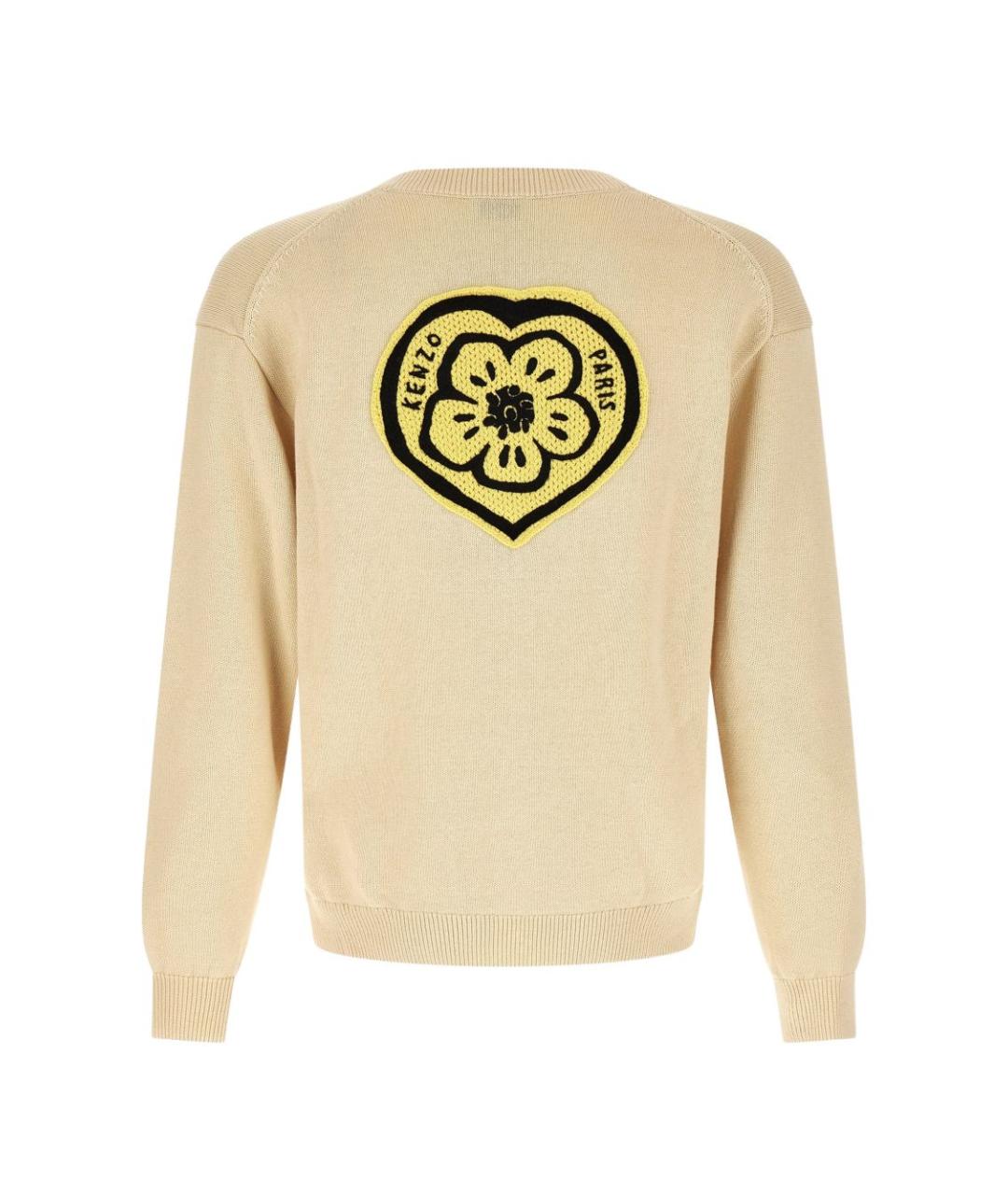 KENZO Бежевый шерстяной джемпер / свитер, фото 2