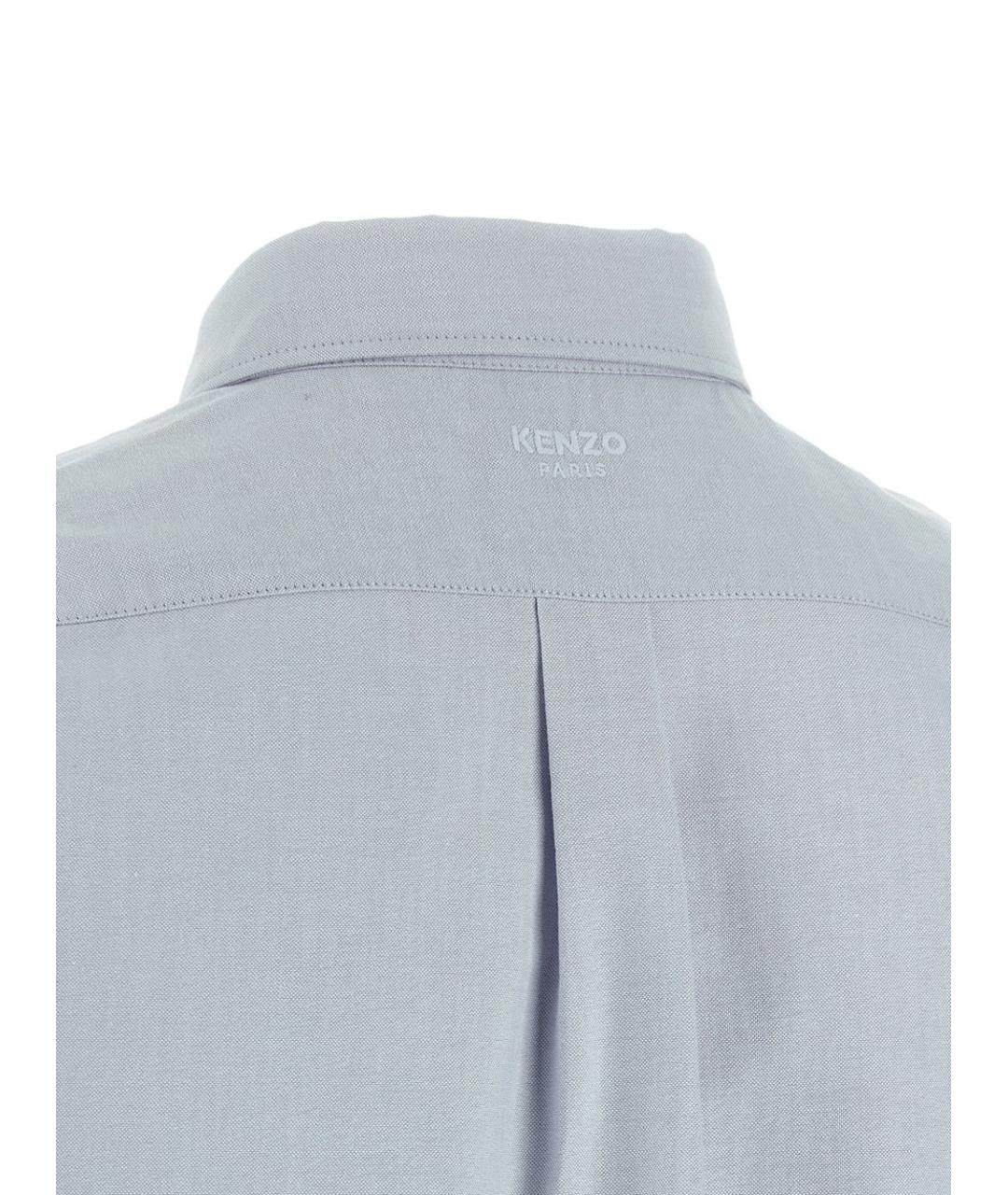 KENZO Голубая хлопковая кэжуал рубашка, фото 3