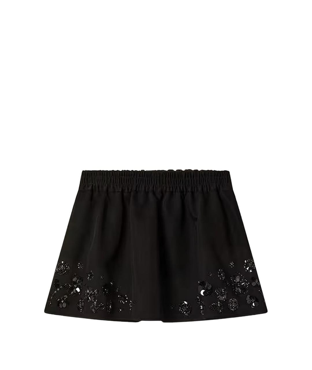 GOLDEN GOOSE DELUXE BRAND Черная хлопковая юбка мини, фото 1