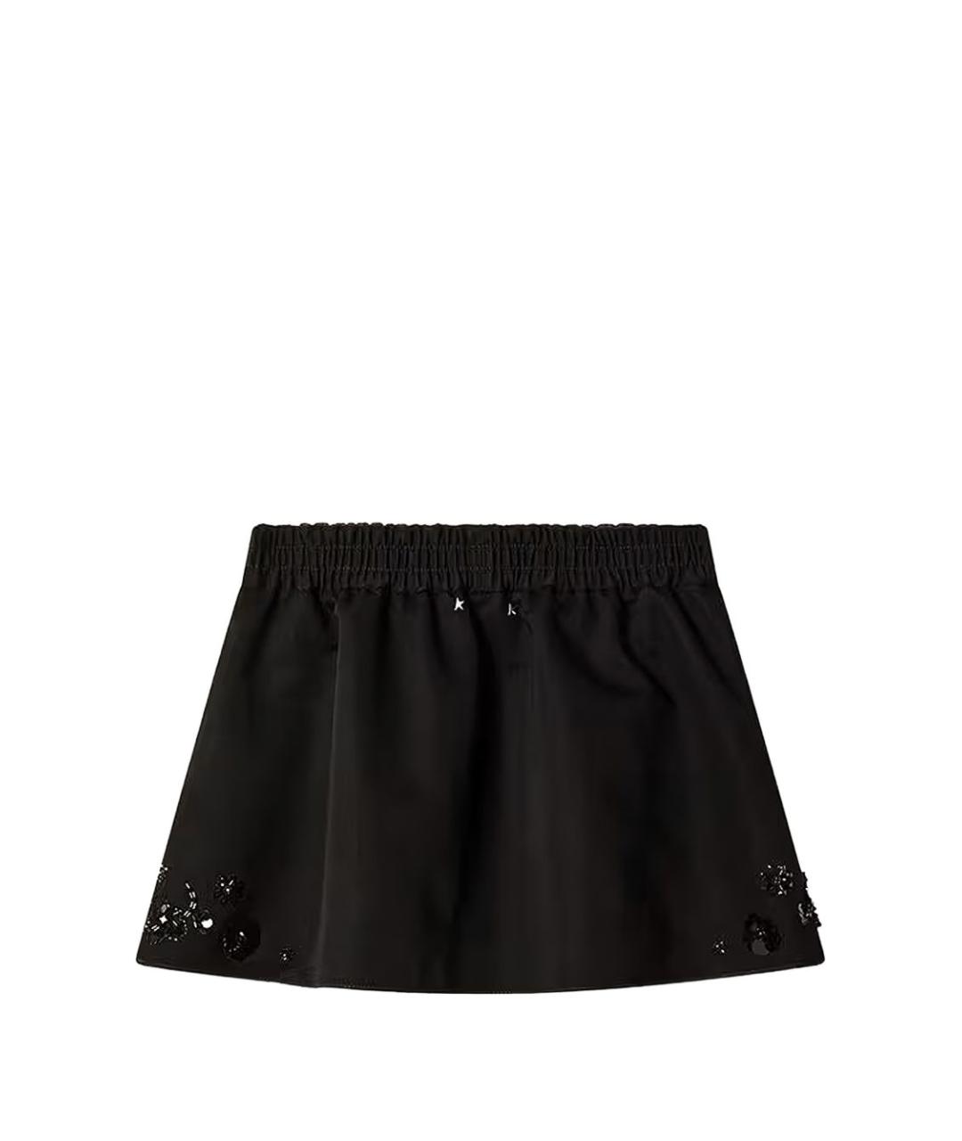 GOLDEN GOOSE DELUXE BRAND Черная хлопковая юбка мини, фото 3