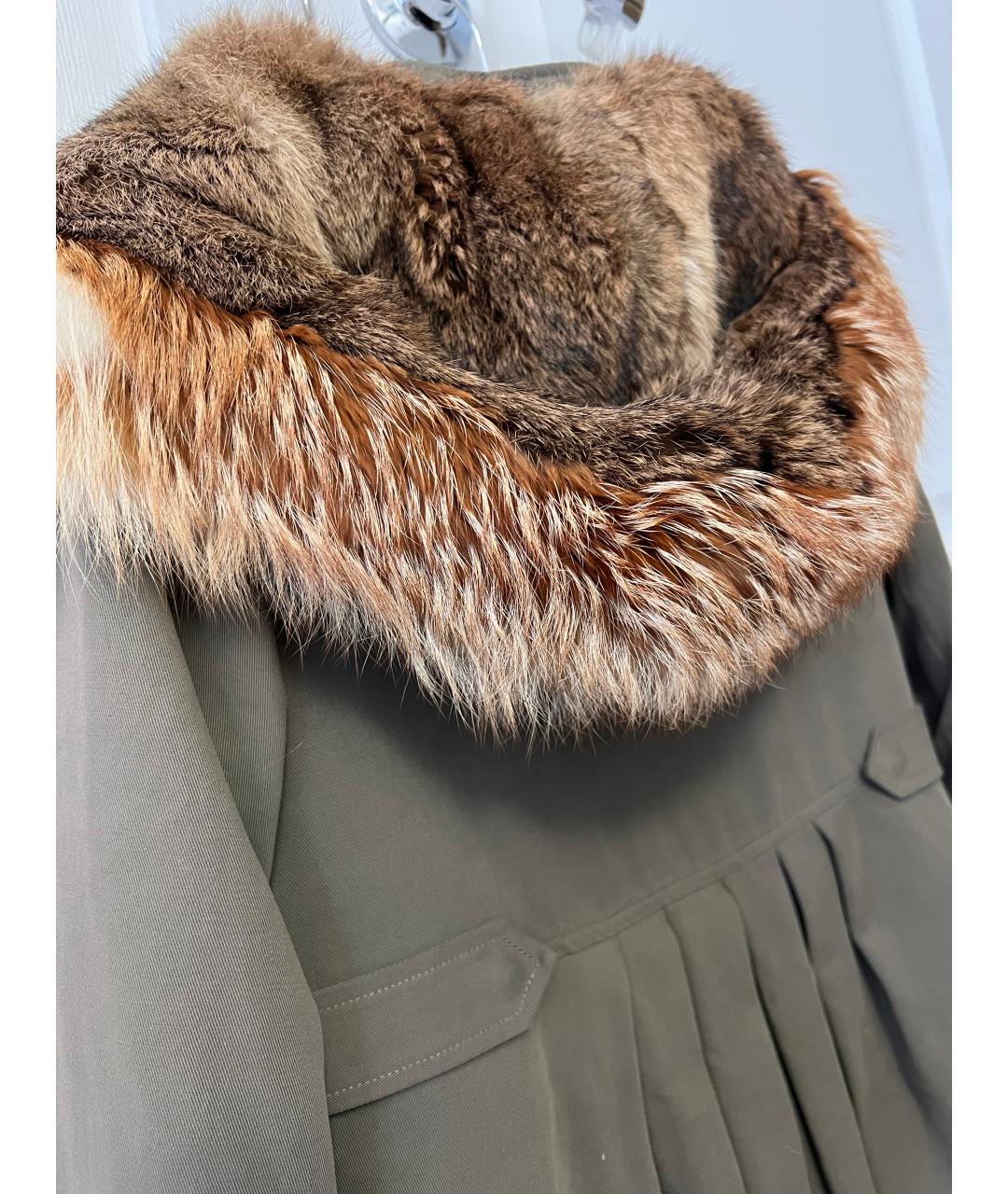 PHILIPP PLEIN Хаки хлопко-эластановая парка, фото 7