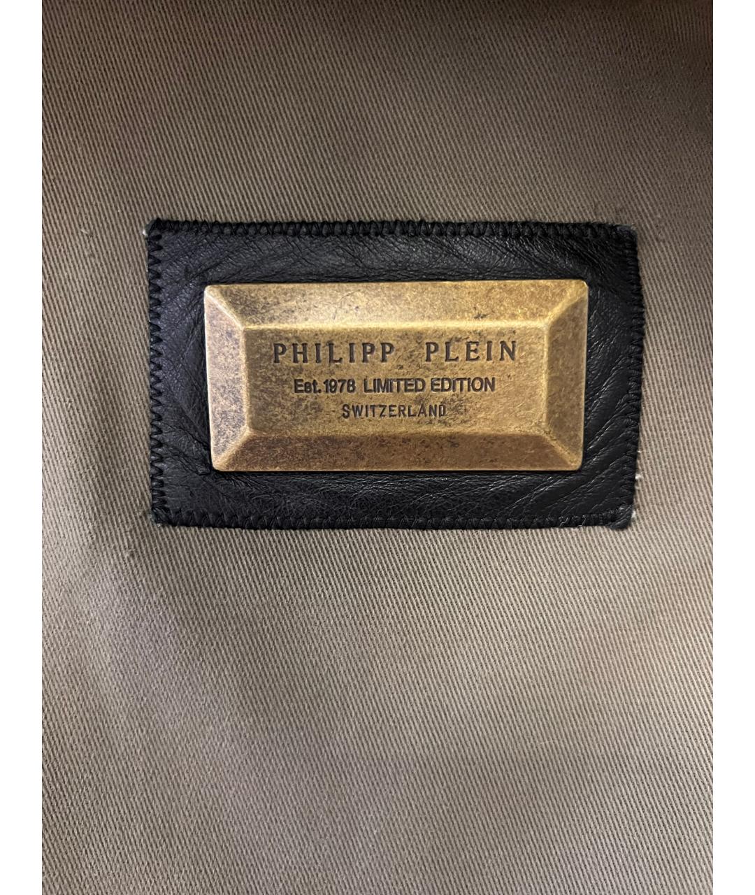 PHILIPP PLEIN Хаки хлопко-эластановая парка, фото 4