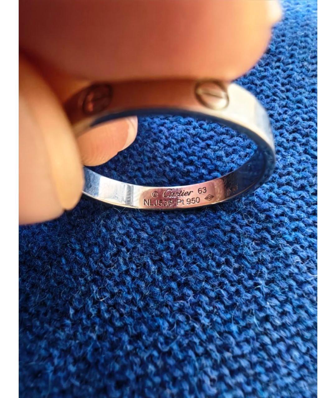 CARTIER Белое платиновое кольцо, фото 3