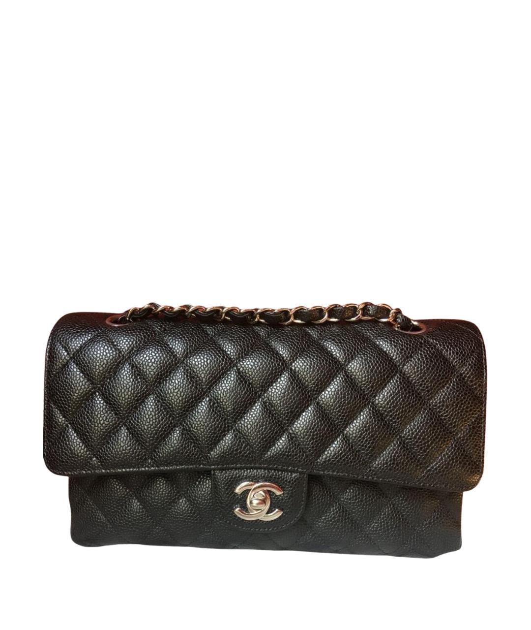 CHANEL Черная кожаная сумка через плечо, фото 1