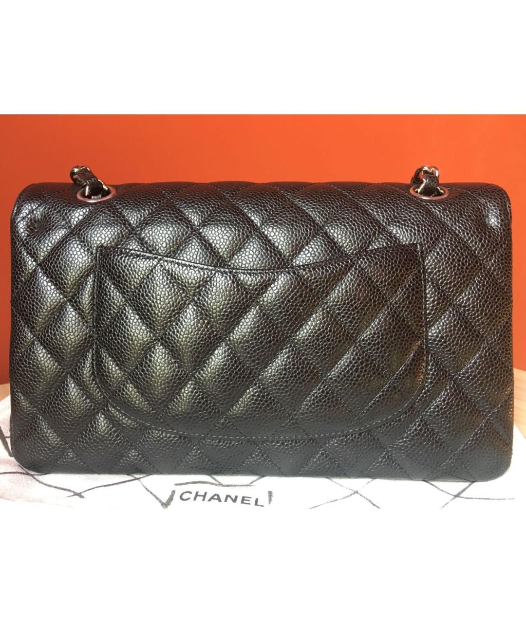 CHANEL Черная кожаная сумка через плечо, фото 2