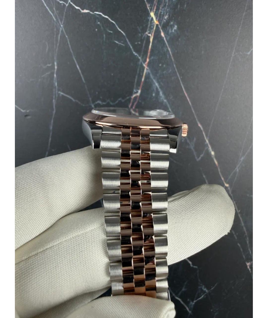 ROLEX Серые часы из розового золота, фото 5