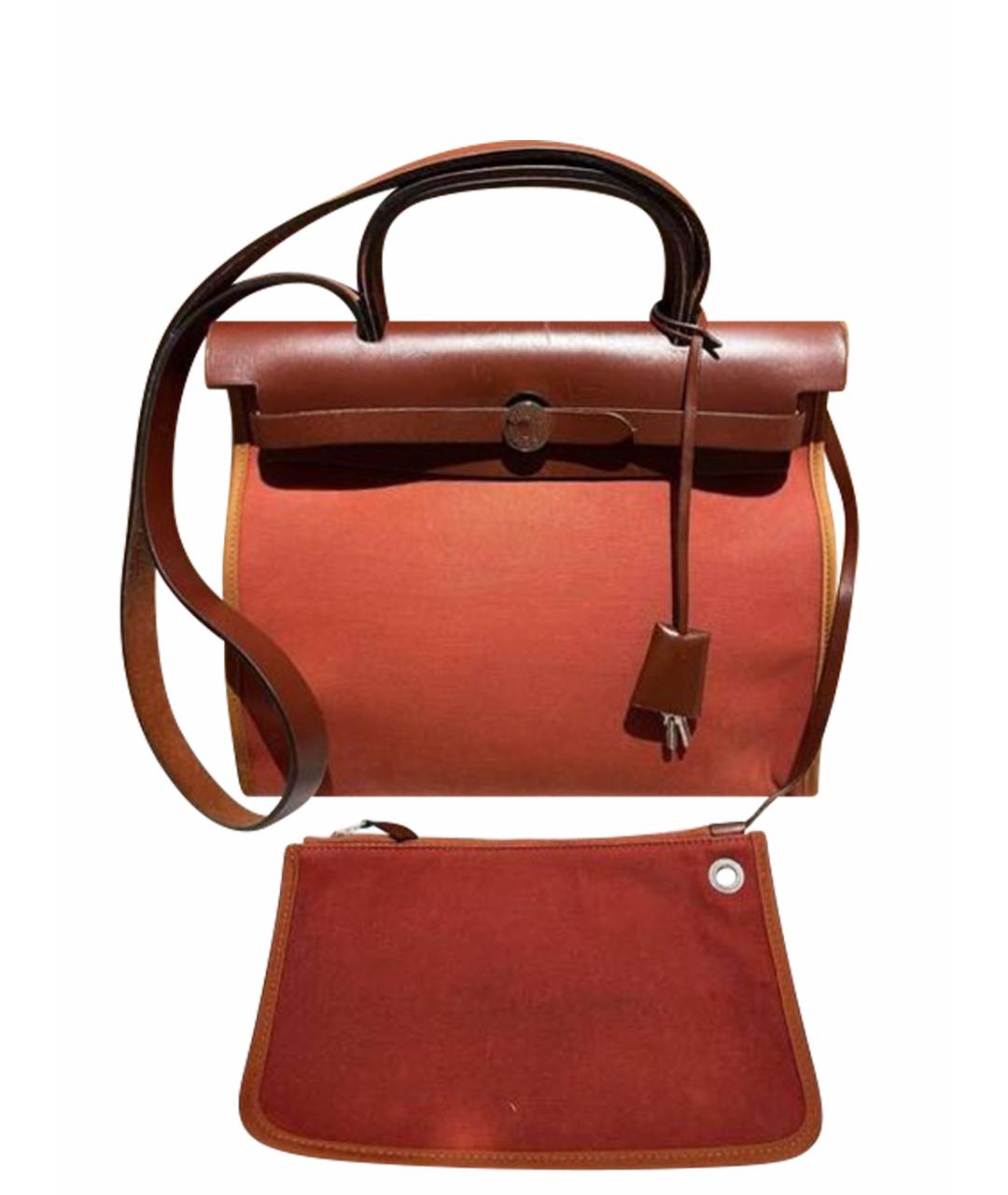HERMES Оранжевая сумка с короткими ручками, фото 1