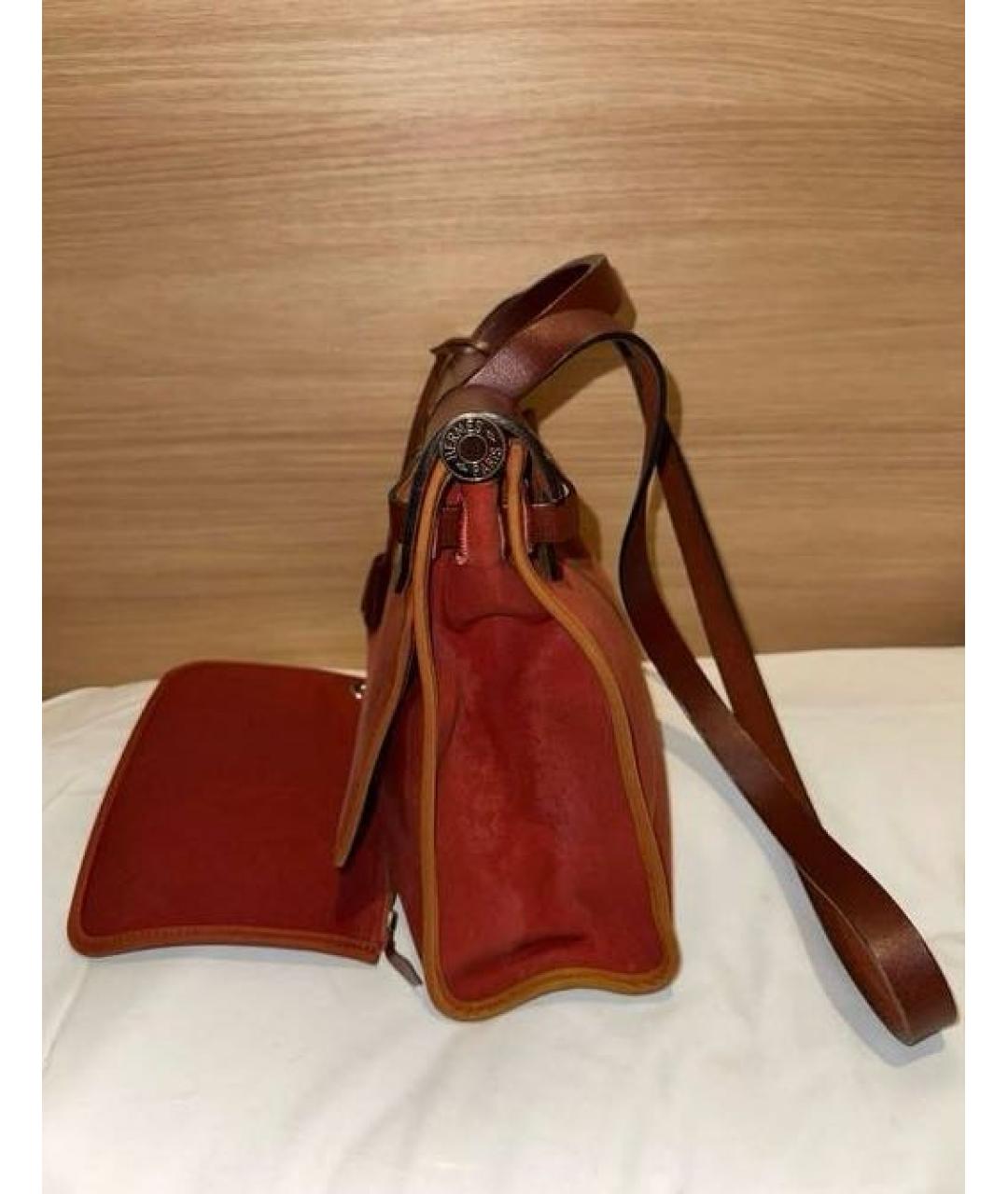 HERMES Оранжевая сумка с короткими ручками, фото 2