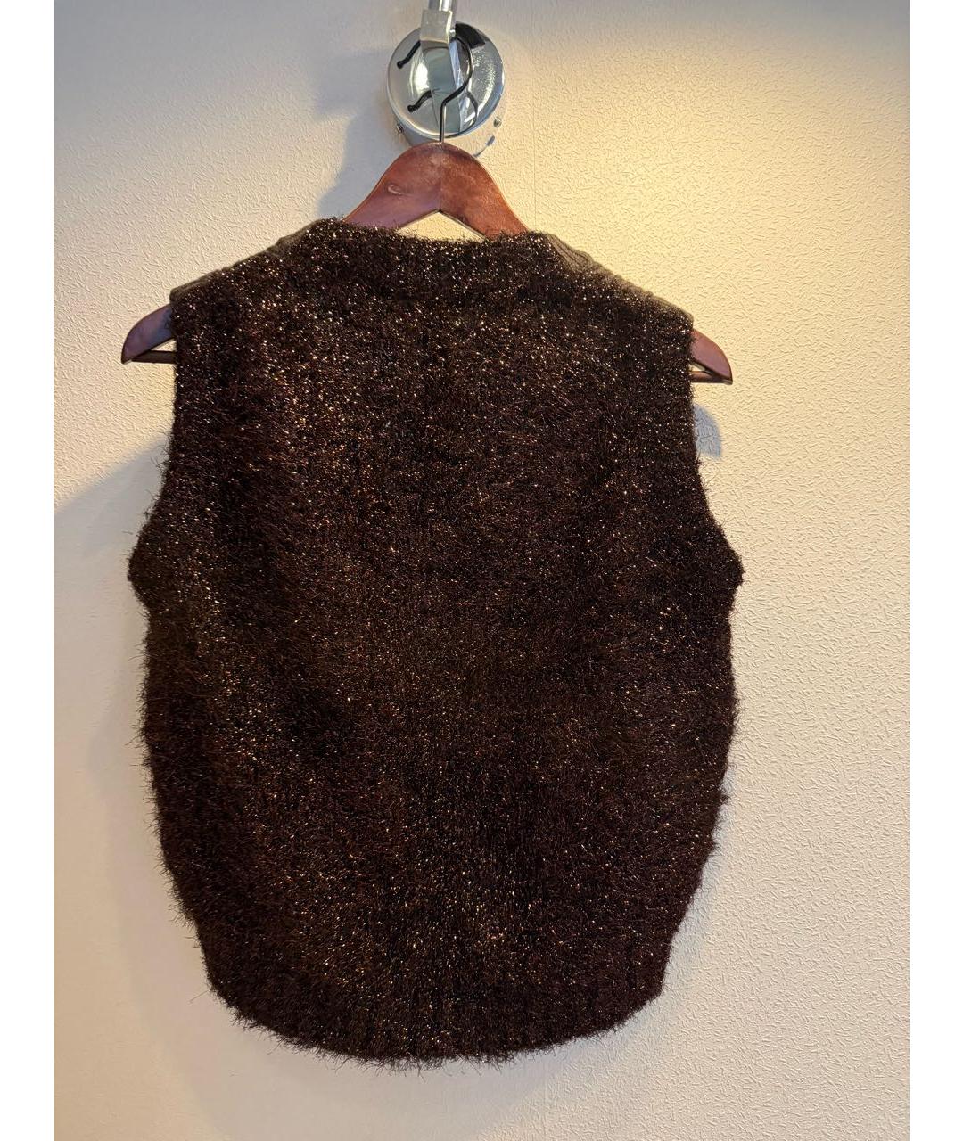 MAISON MARGIELA Коричневая шерстяная жилетка, фото 2
