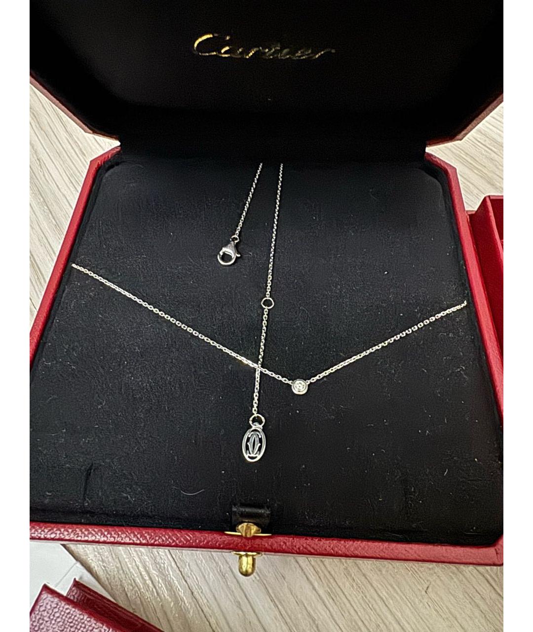 CARTIER Серебряное колье из белого золота, фото 3