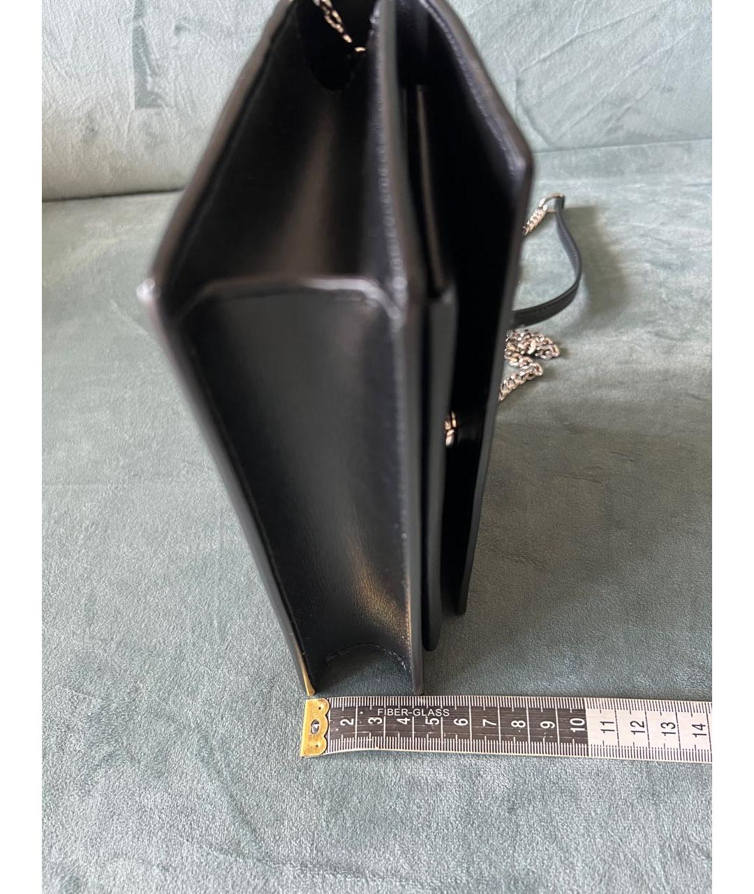 SAINT LAURENT Черная кожаная сумка через плечо, фото 7