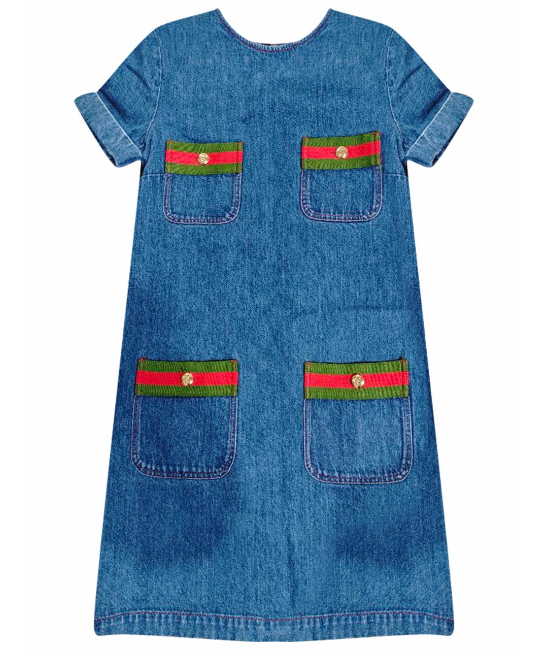 GUCCI Синее повседневное платье, фото 1