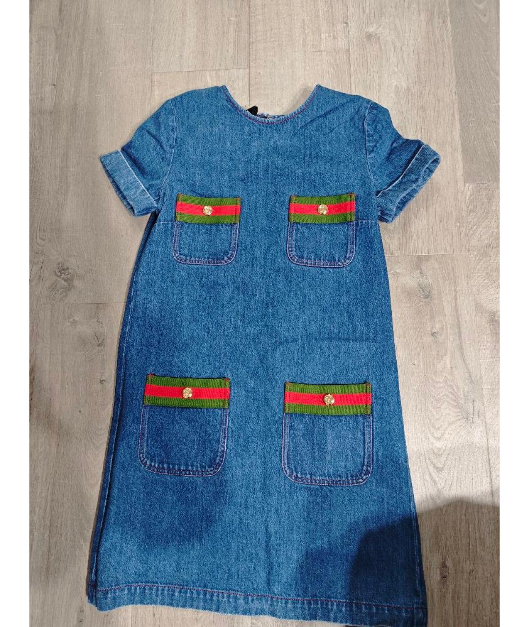 GUCCI Синее повседневное платье, фото 6