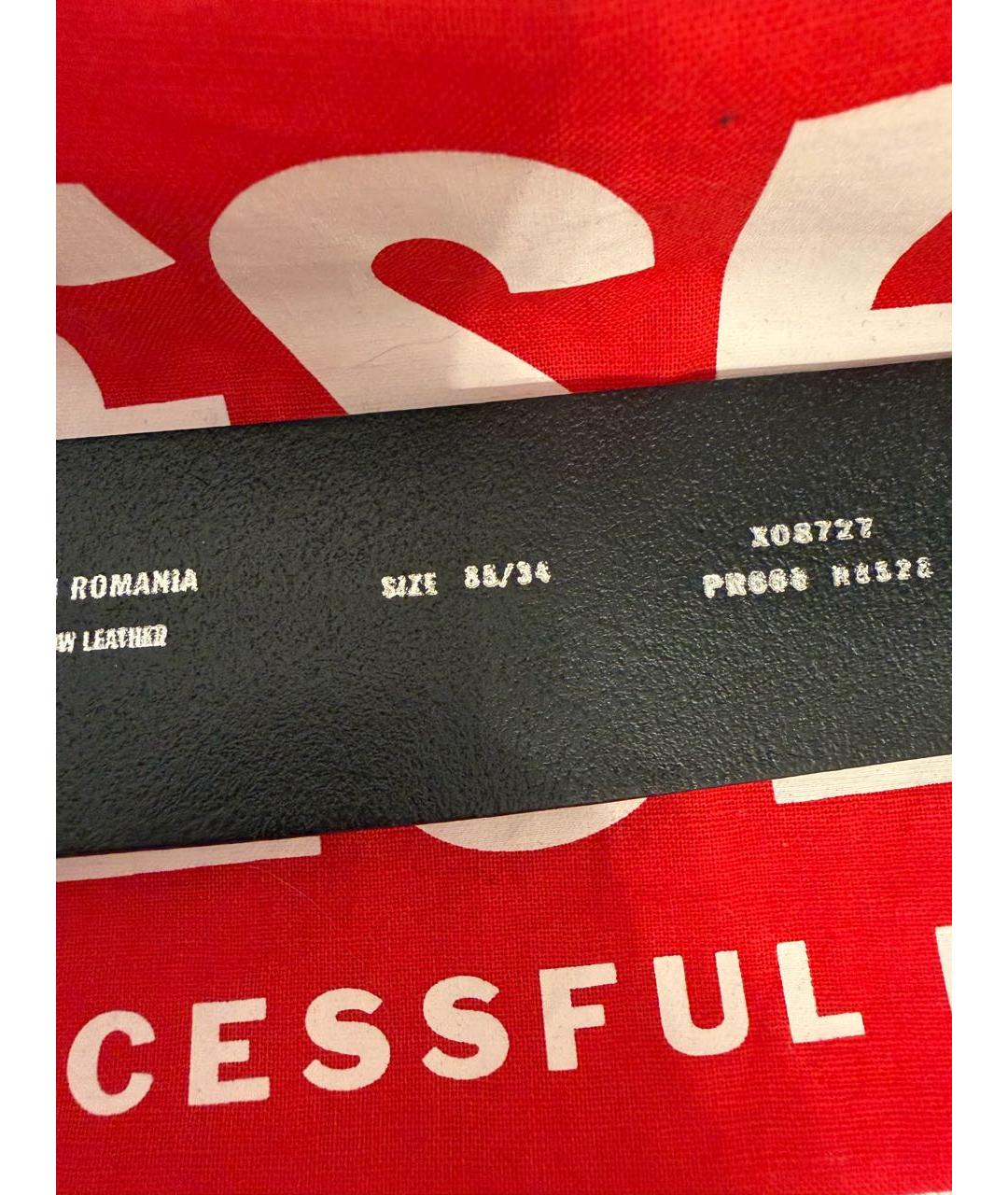 DIESEL Черный кожаный ремень, фото 3