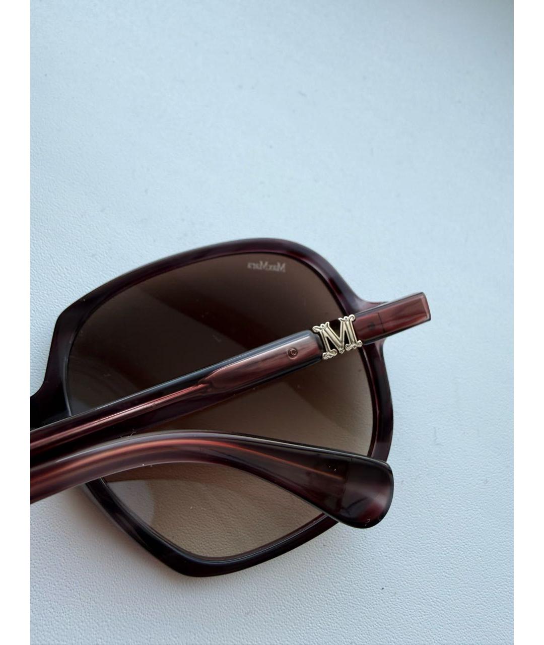 MAX MARA Бордовые пластиковые солнцезащитные очки, фото 4