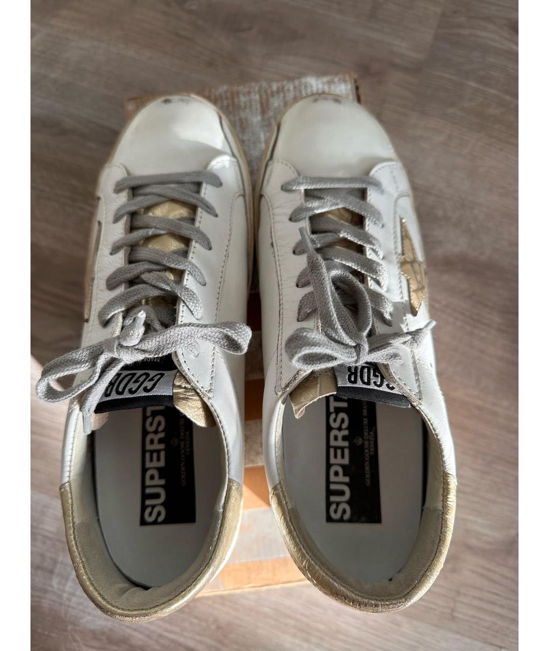 GOLDEN GOOSE DELUXE BRAND Белые кожаные кроссовки, фото 3