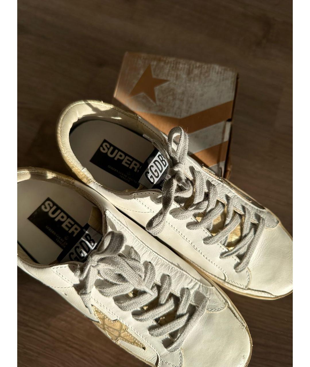 GOLDEN GOOSE DELUXE BRAND Белые кожаные кроссовки, фото 7